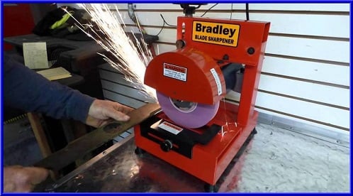 rotary lawn mower blade sharpening